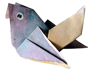 pájaro de papel